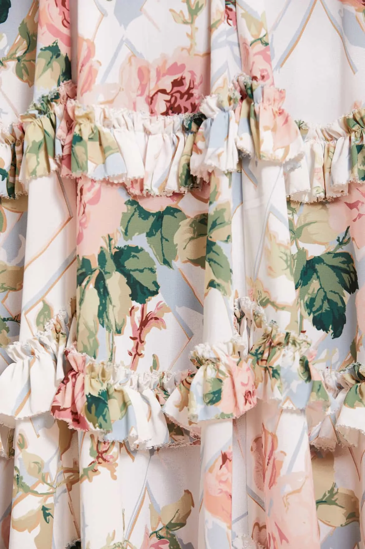 Harlequin Rose Crepe Mini Dress sold by Needle & Thread product image thumbnail 5