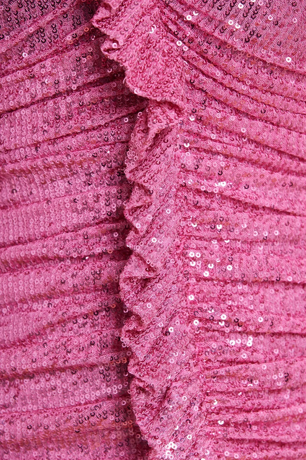 Sunbeam Rouched Long Sleeve Micro Mini Dress sold by Needle & Thread product image thumbnail 4