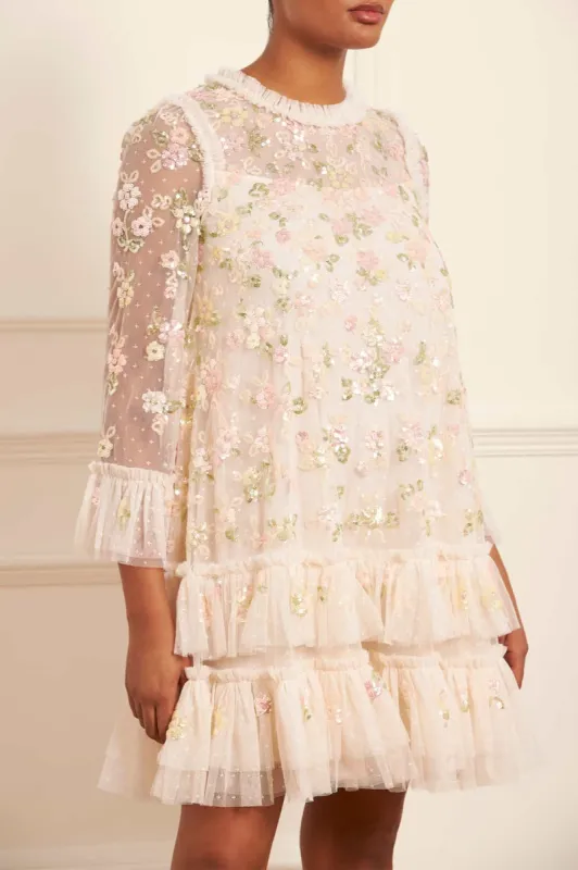Sequin Bloom Gloss Mini Dress sold by Needle & Thread
