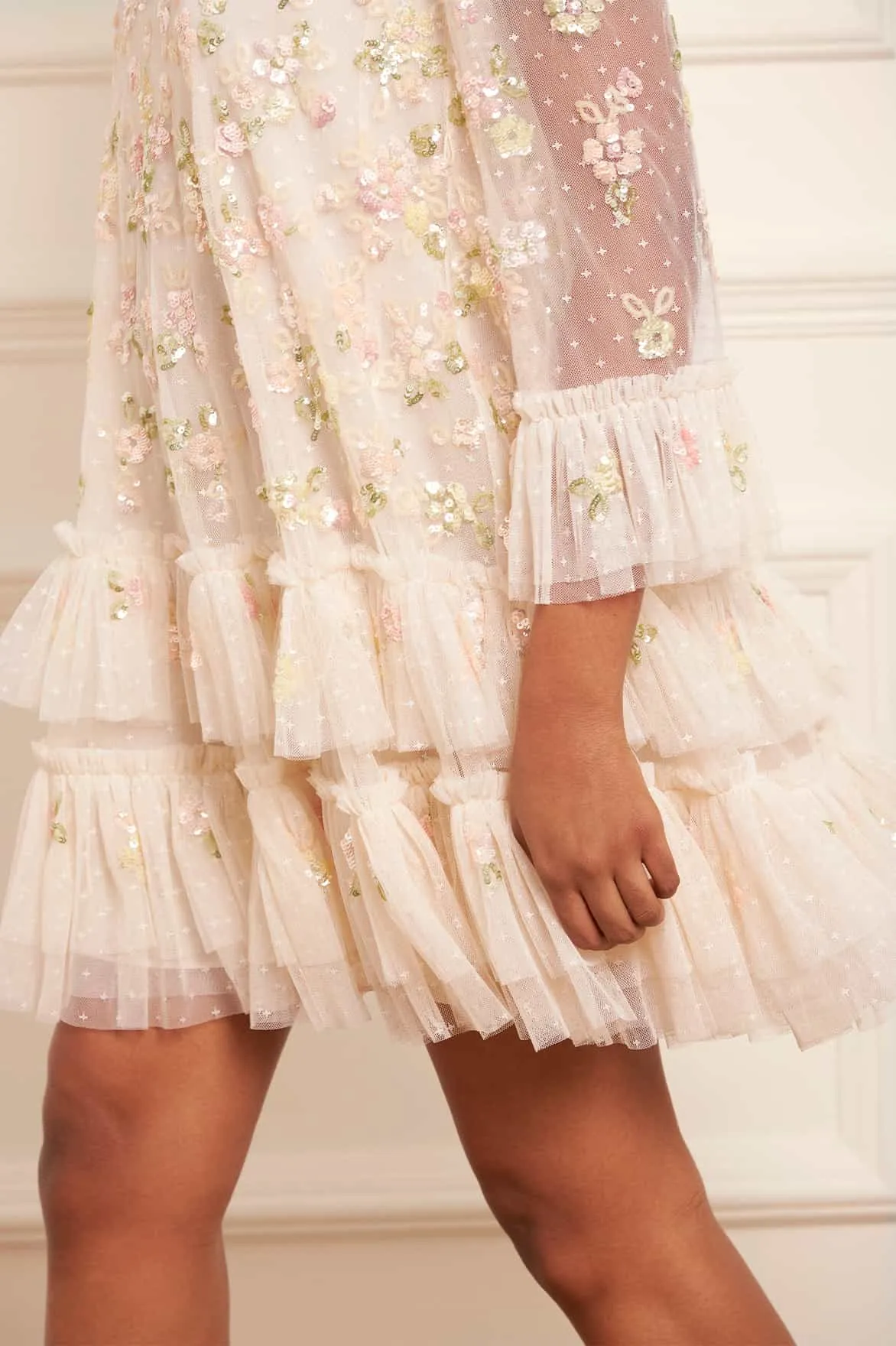 Sequin Bloom Gloss Mini Dress sold by Needle & Thread product image thumbnail 3