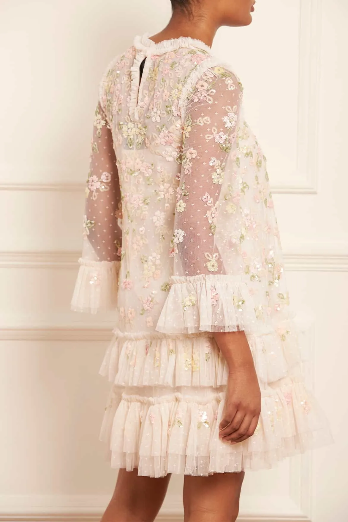 Sequin Bloom Gloss Mini Dress sold by Needle & Thread product image thumbnail 5