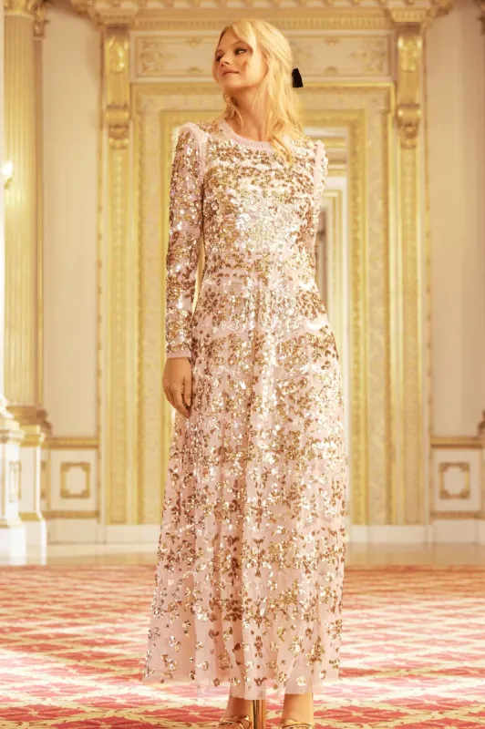 Alicia Scallop Gown sold by Needle & Thread