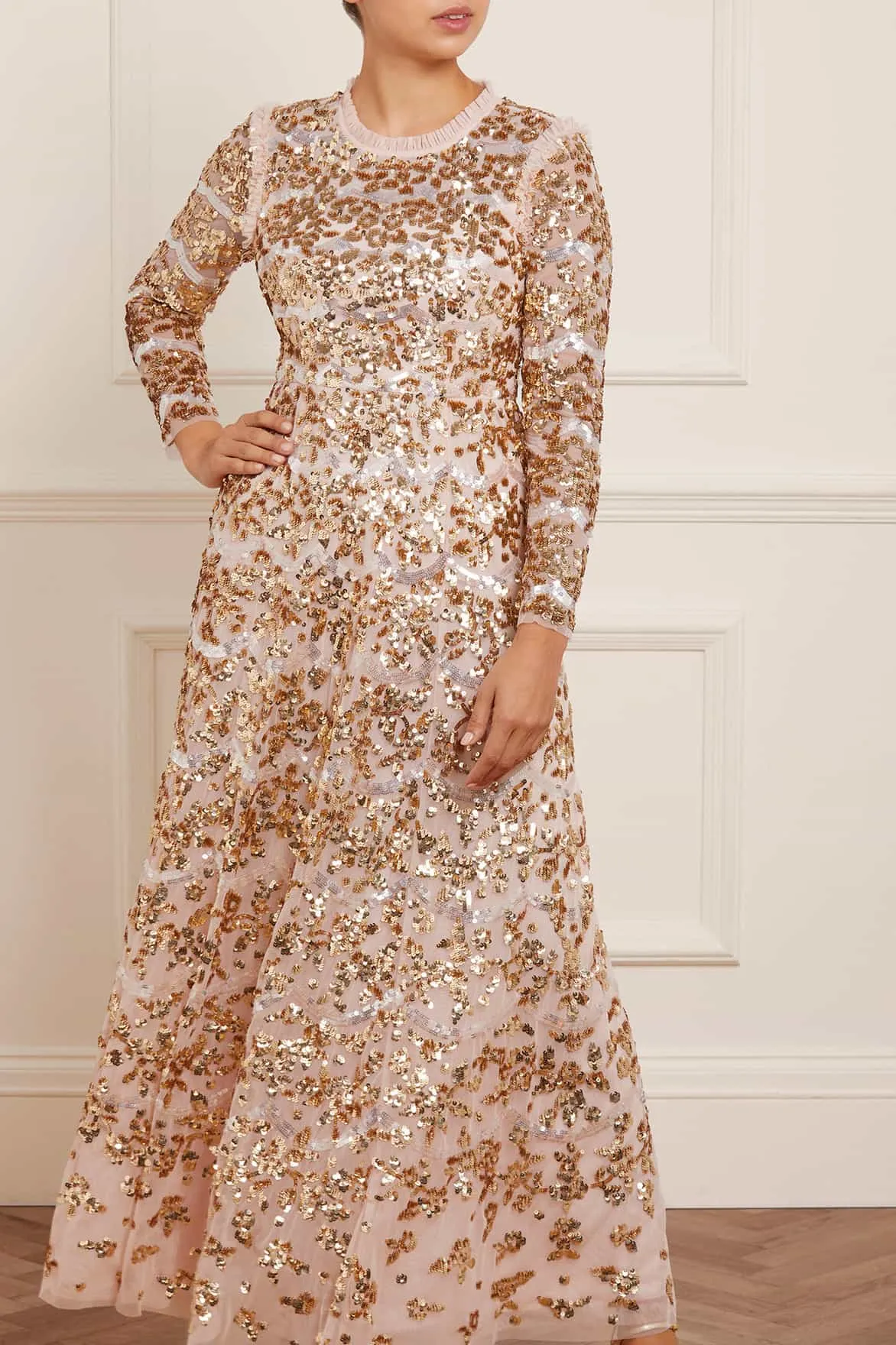 Alicia Scallop Gown sold by Needle & Thread product image thumbnail 2