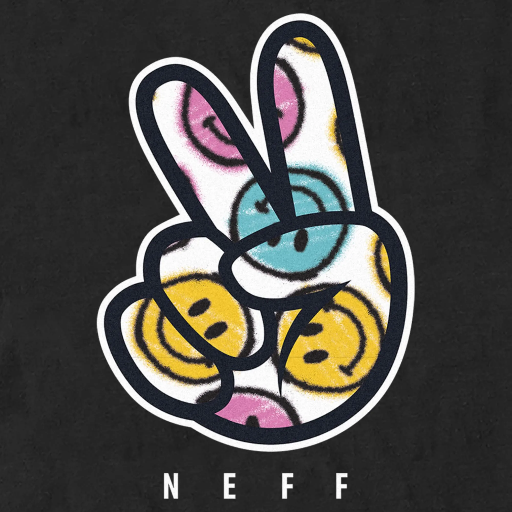 Men's NEFF Smiley Face Peace Fingers T-Shirt sold by Neff product image thumbnail 2