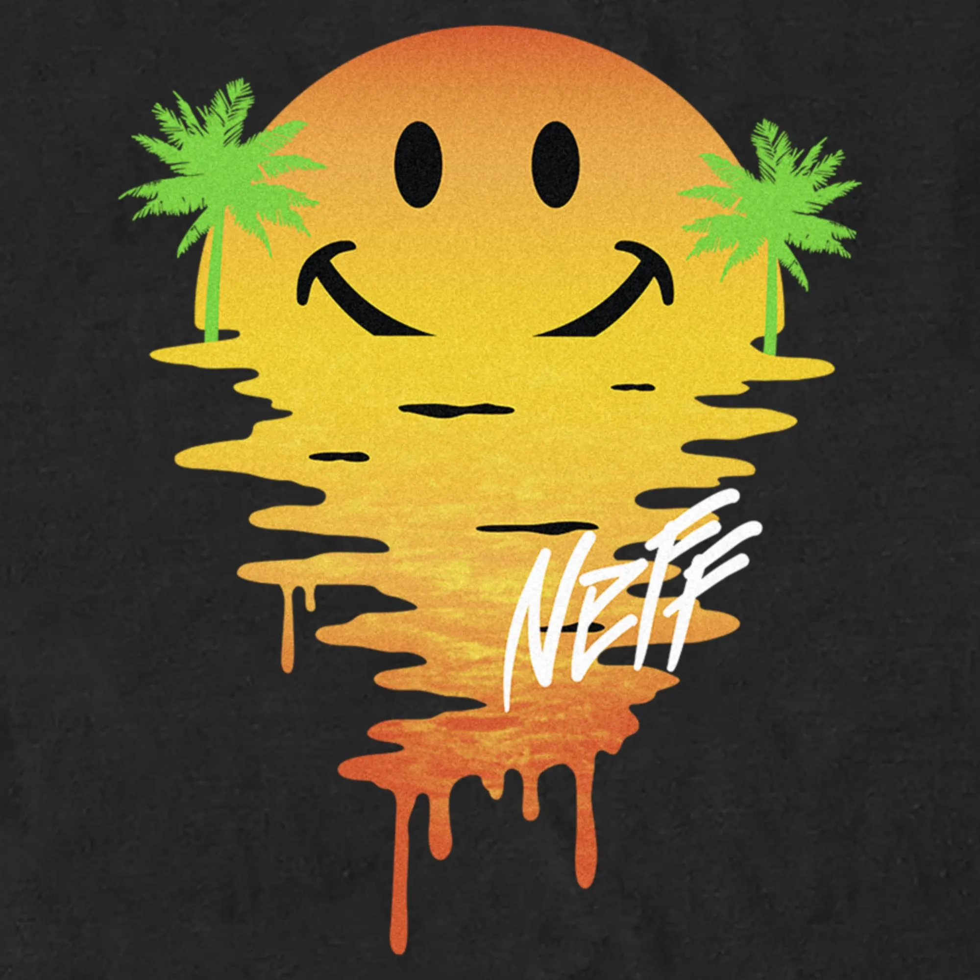 Men's NEFF Melting Smiley Face Sunset T-Shirt sold by Neff product image thumbnail 2