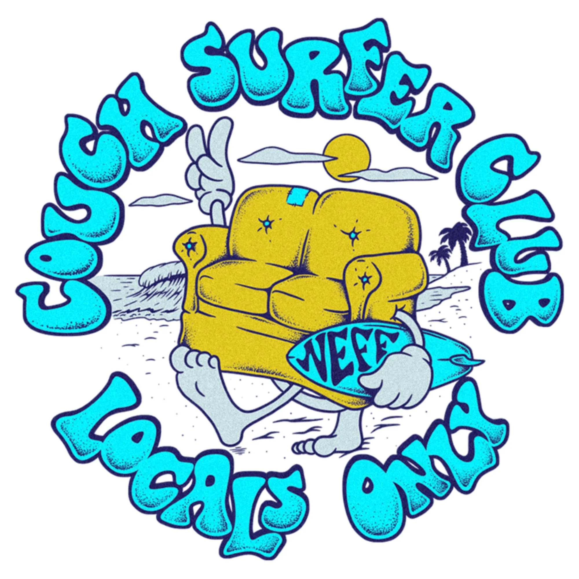 Men's NEFF Couch Surfer Club Large Logo T-Shirt sold by Neff product image thumbnail 2