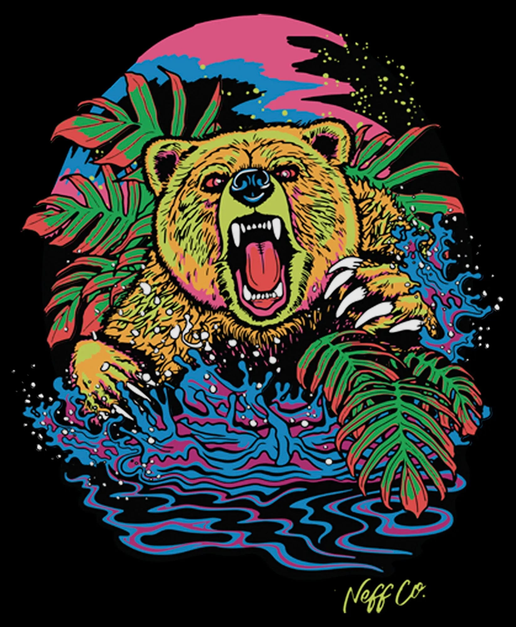 Men's NEFF Colorful Grizzly Bear Badge T-Shirt sold by Neff product image thumbnail 2