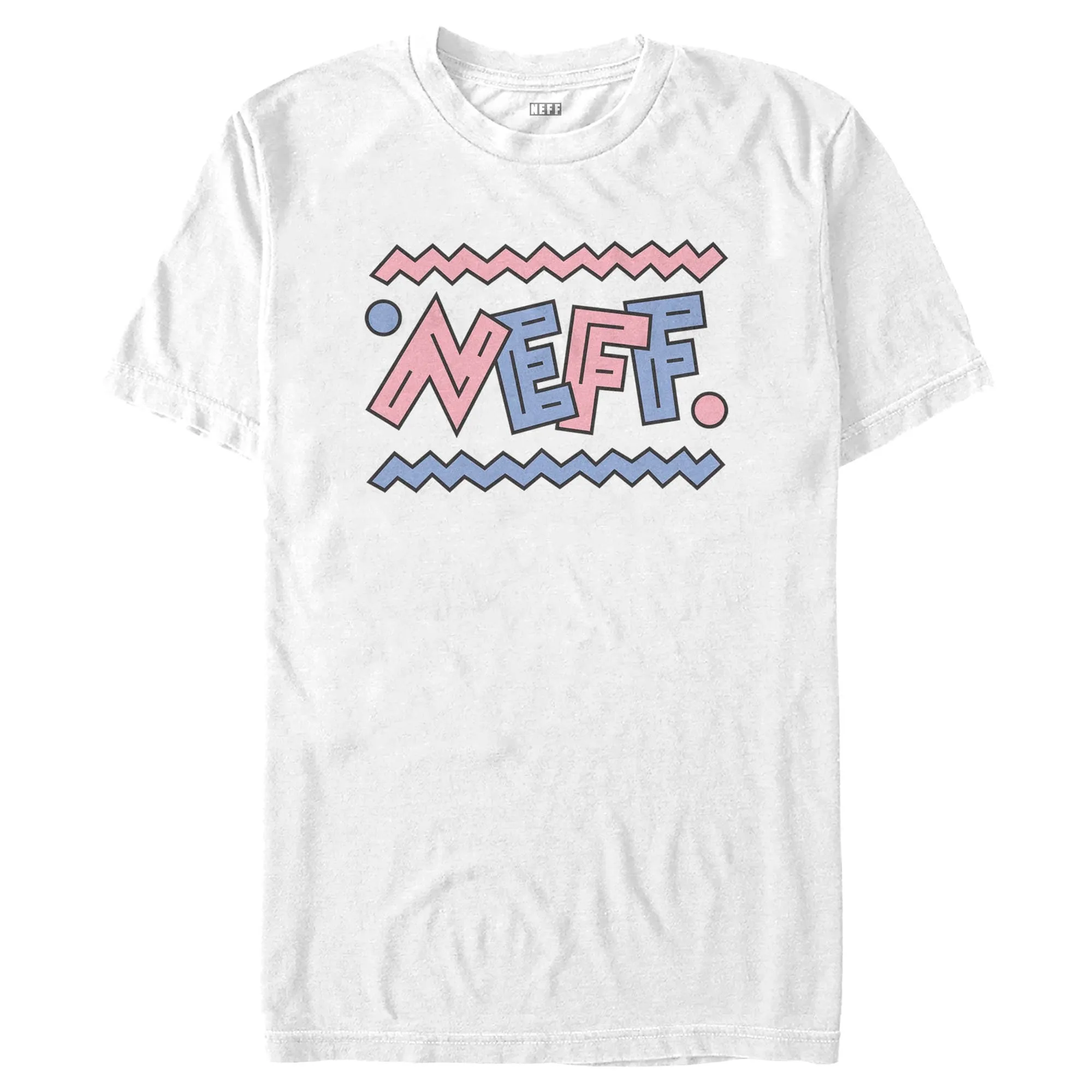 Men's NEFF Retro Pink and Blue Logo T-Shirt sold by Neff