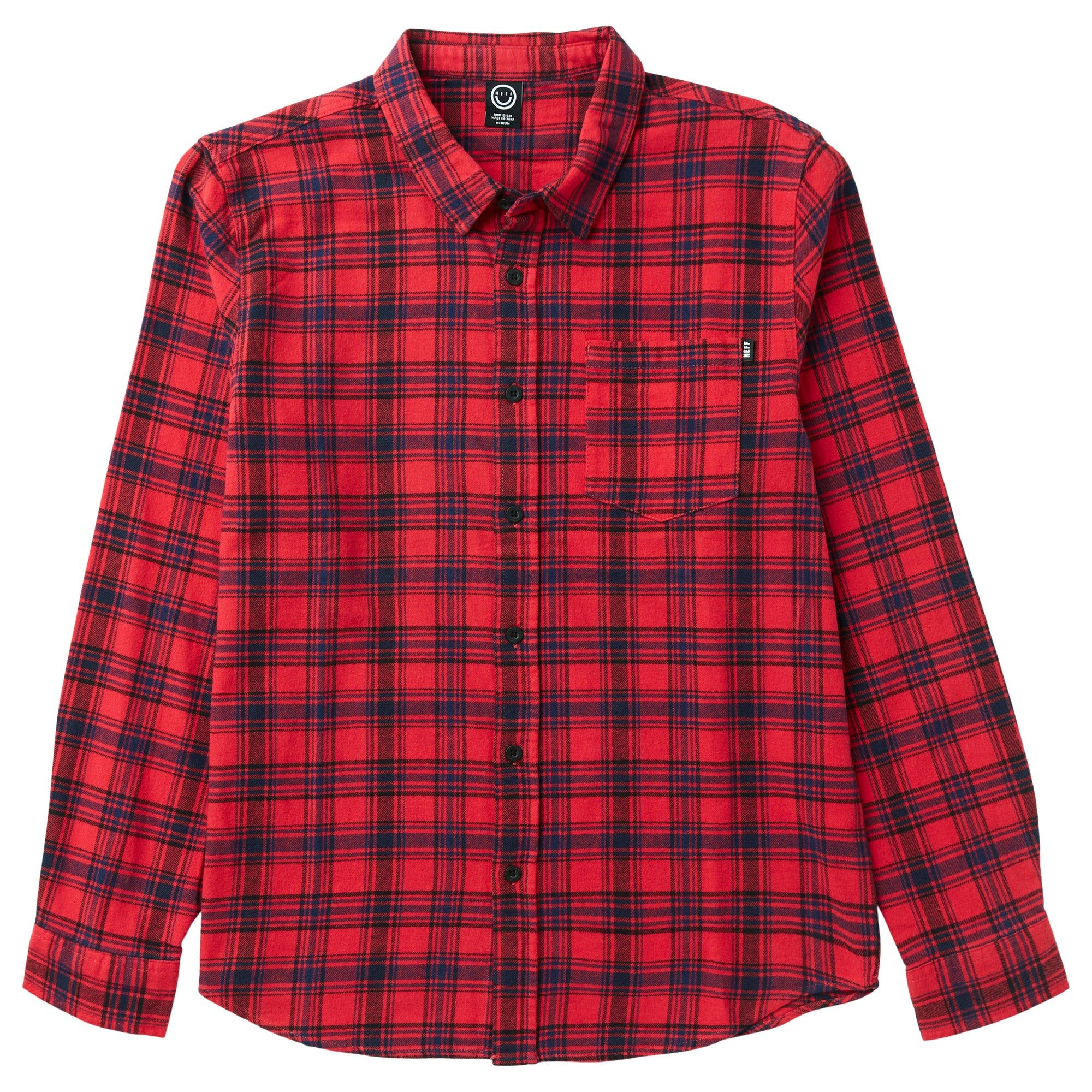 FUNNEL PLAID FLANNEL - RED sold by Neff