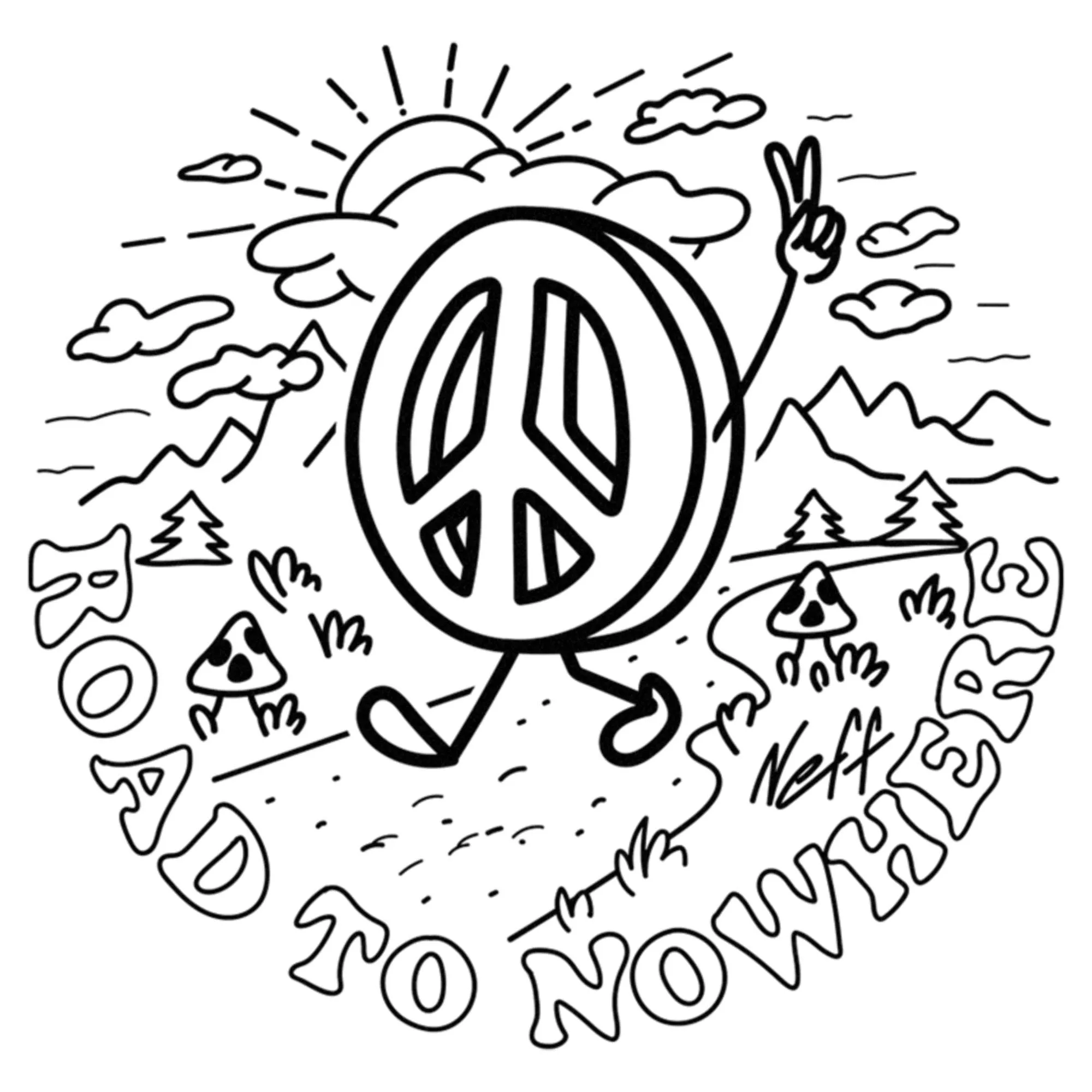 Men's NEFF Road to Nowhere T-Shirt sold by Neff product image thumbnail 2