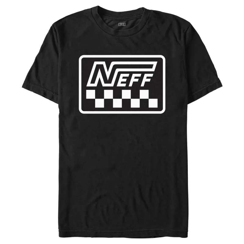 Men's NEFF Black and White Checkered Logo T-Shirt sold by Neff