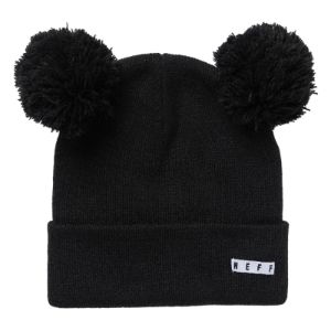 DOUBLE POM BEANIE - BLACK sold by Neff