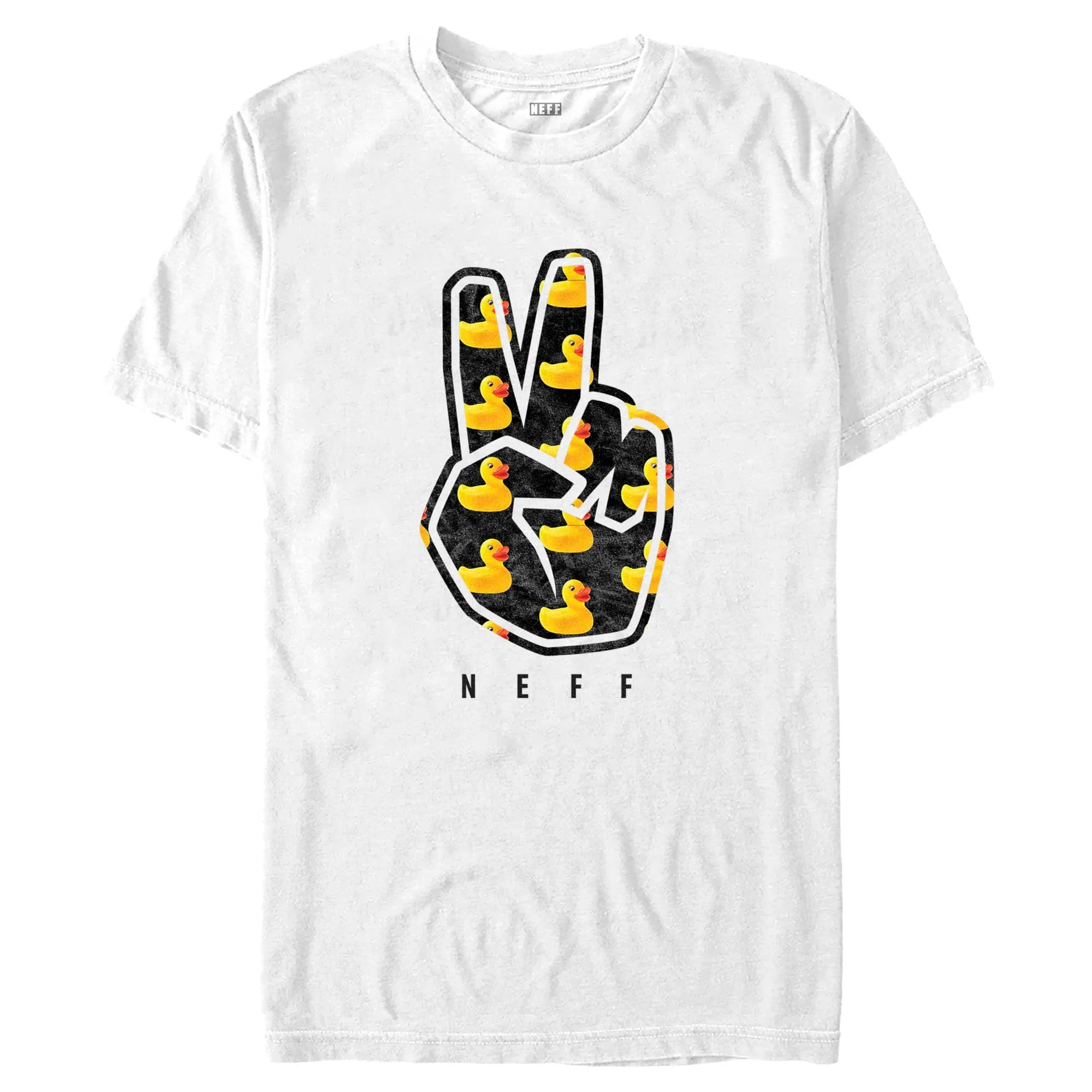 Men's NEFF Rubber Ducky Peace Fingers T-Shirt sold by Neff