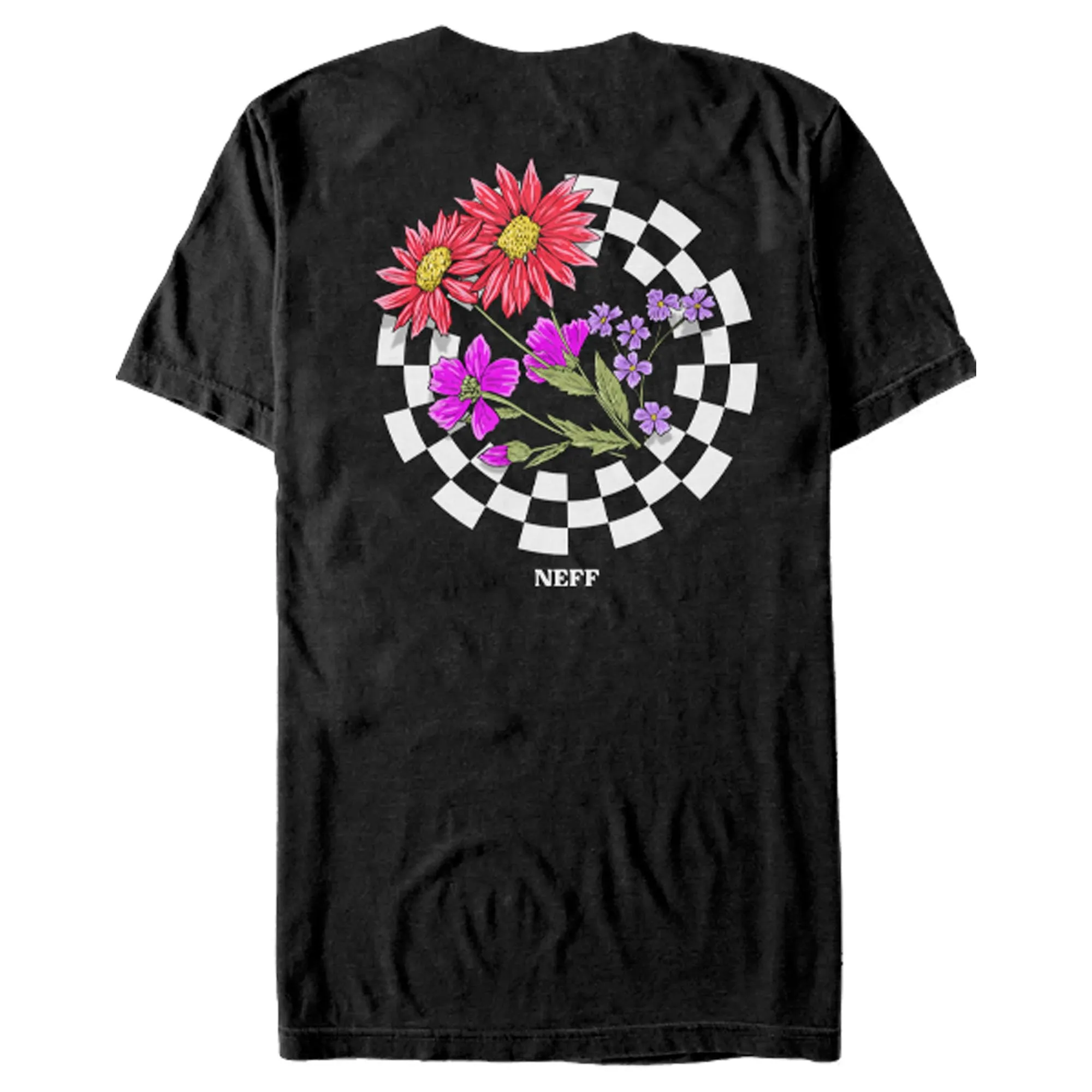 Men's NEFF Checkered Flowers Logo T-Shirt sold by Neff product image thumbnail 3