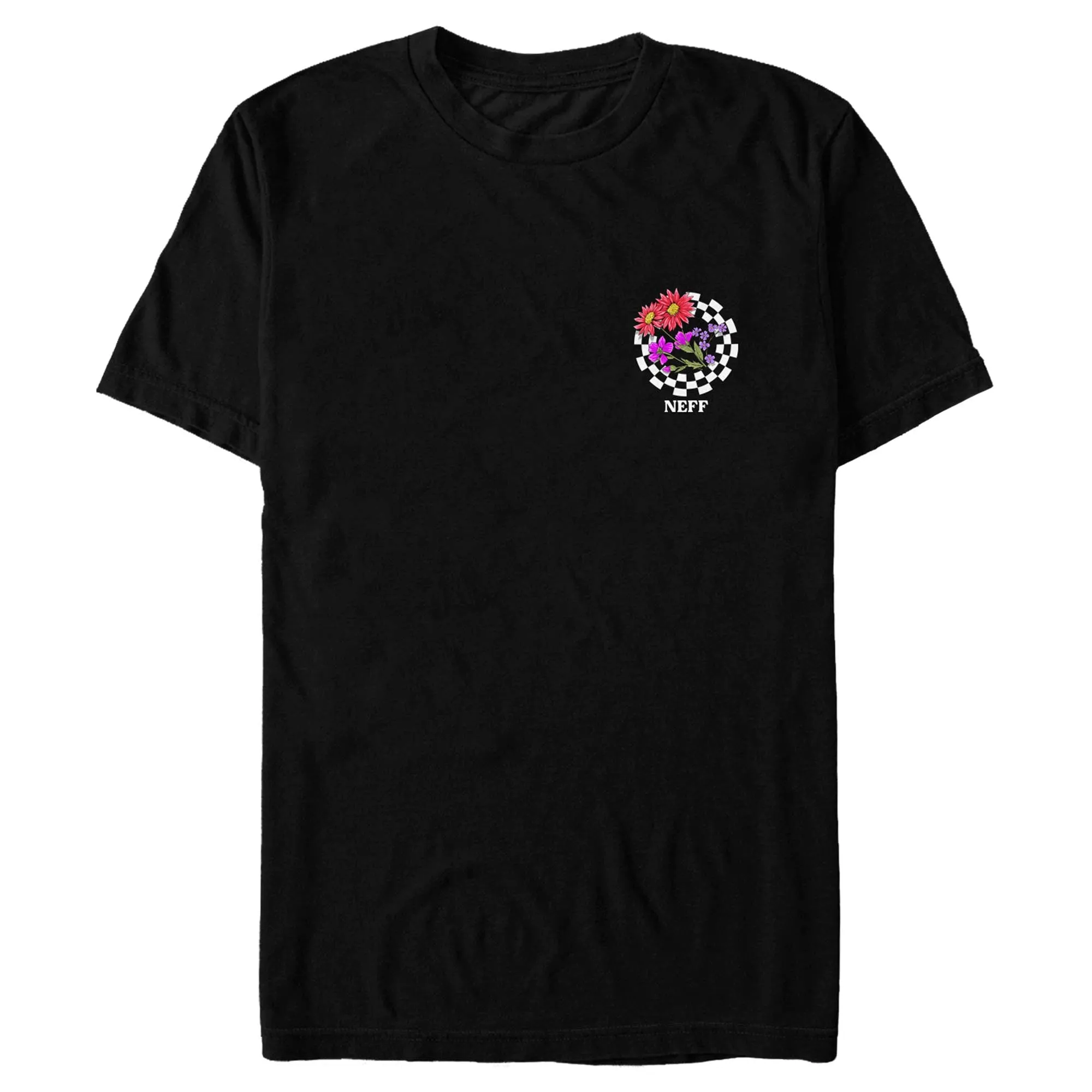 Men's NEFF Checkered Flowers Logo T-Shirt sold by Neff