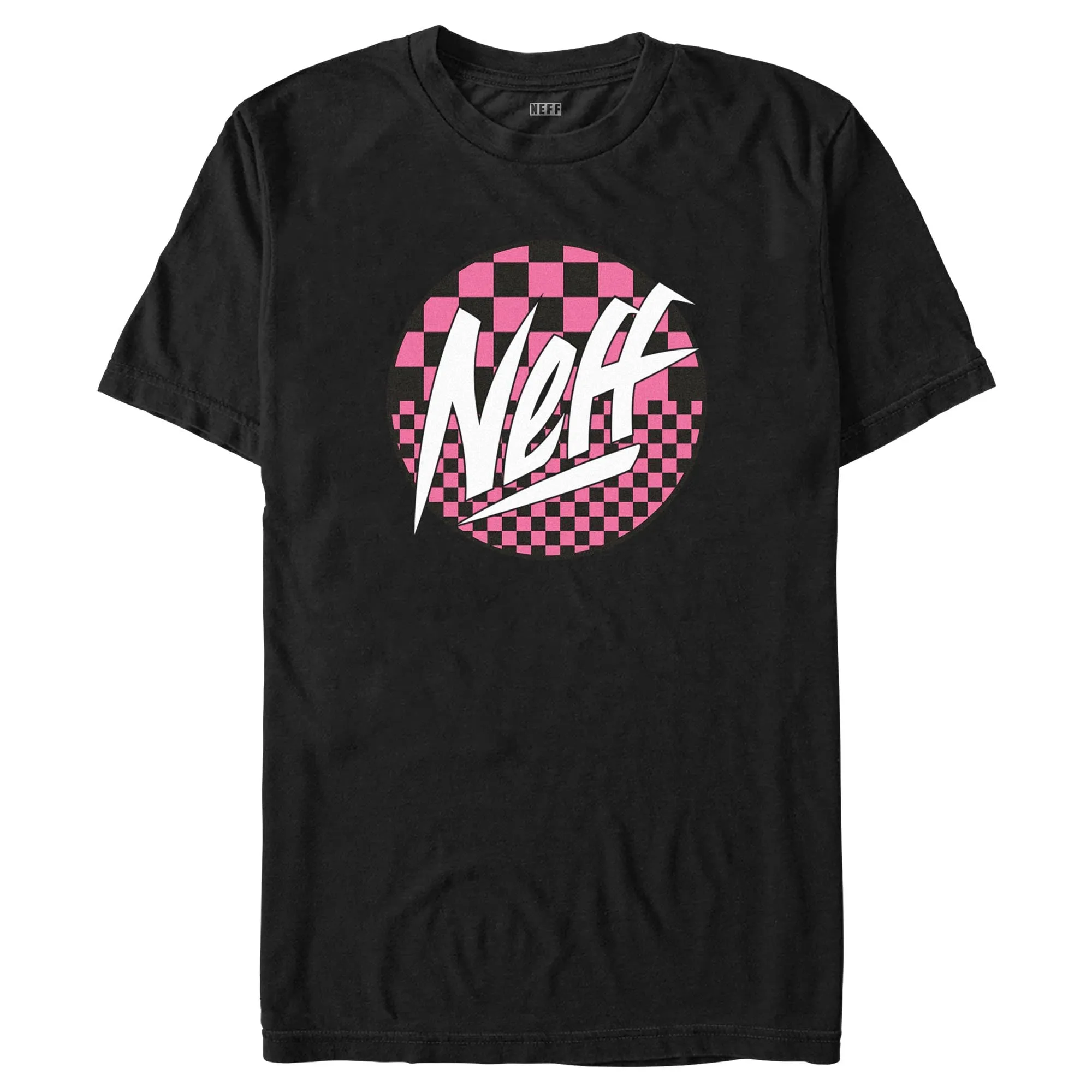 Men's NEFF Pink Checkered Logo T-Shirt sold by Neff