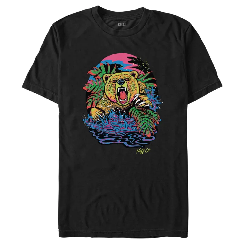 Men's NEFF Colorful Grizzly Bear T-Shirt sold by Neff