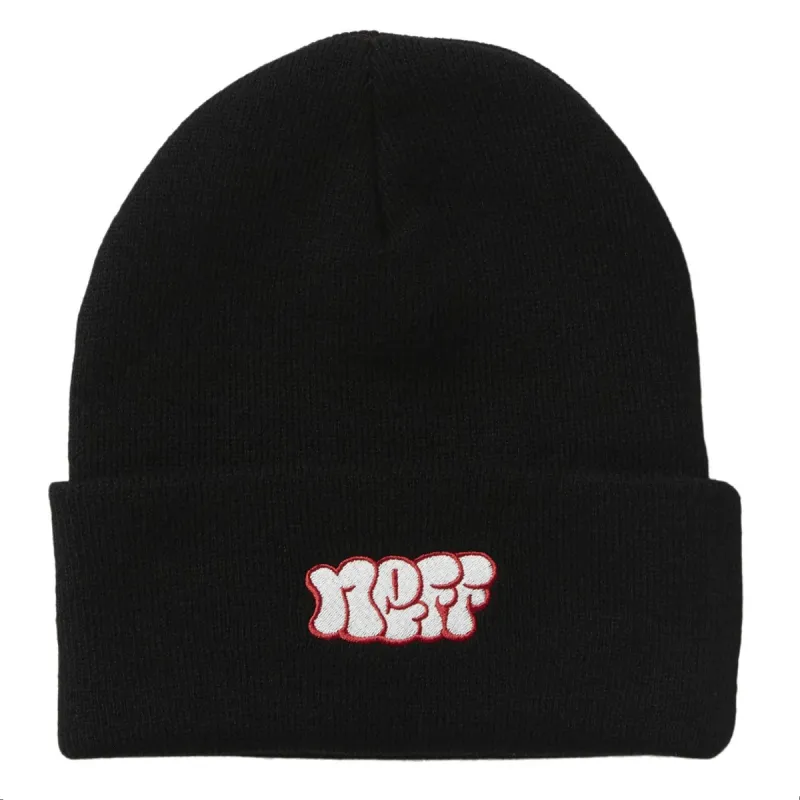 BUBBLE CUFF BEANIE - BLACK sold by Neff