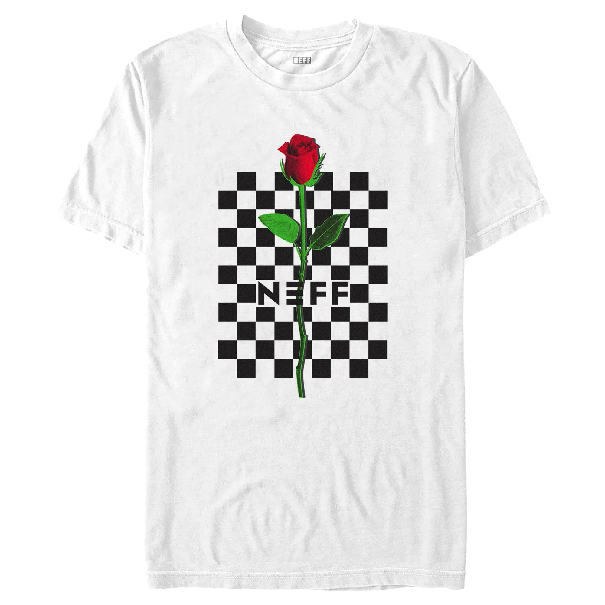 Men's NEFF Checkered Rose T-Shirt sold by Neff