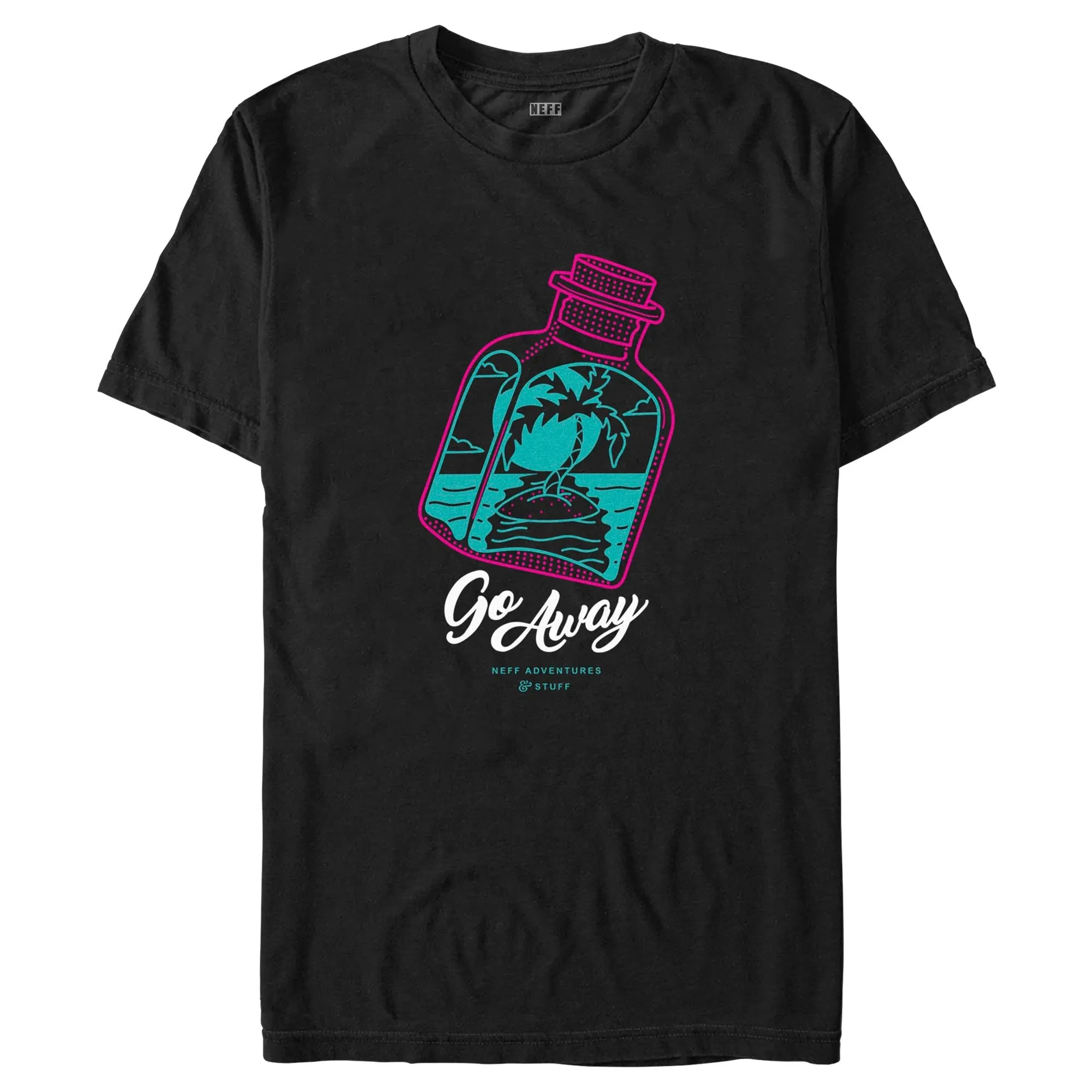 Men's NEFF Go Away Island Bottle T-Shirt sold by Neff