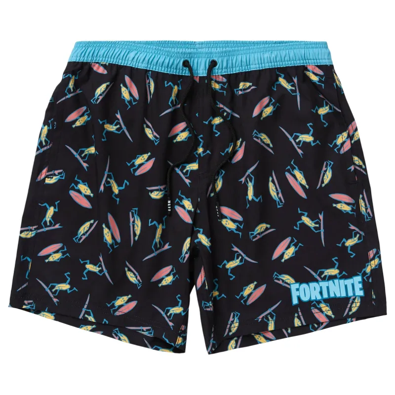 FORTNITE PEELY SURF HOT TUB VOLLEY SHORTS -  BLACK sold by Neff