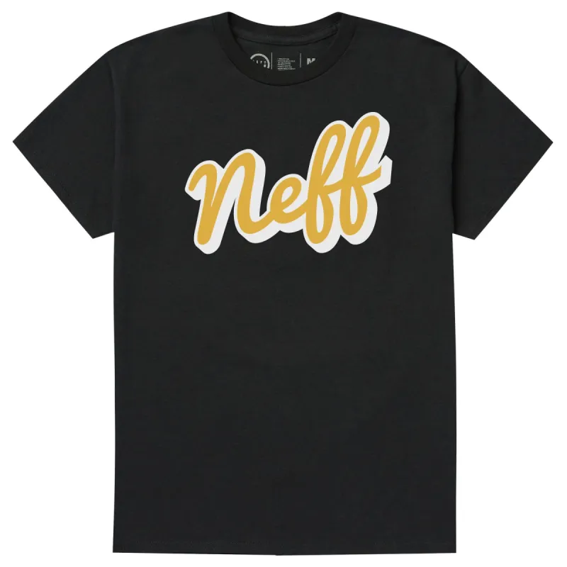 DIAMOND SCRIPT TEE - BLACK sold by Neff