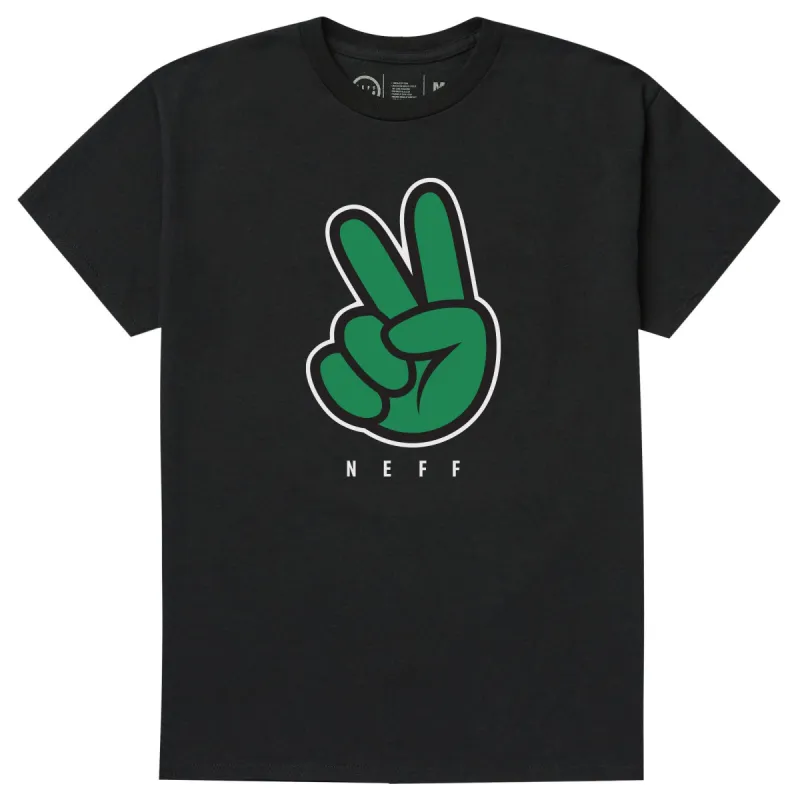 HARDWOOD PEACE TEE - BLACK sold by Neff
