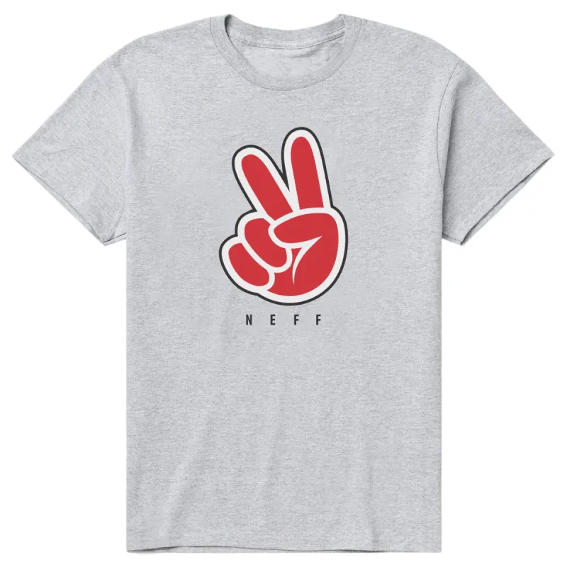 HARDWOOD PEACE TEE - ATHLETIC HEATHER sold by Neff