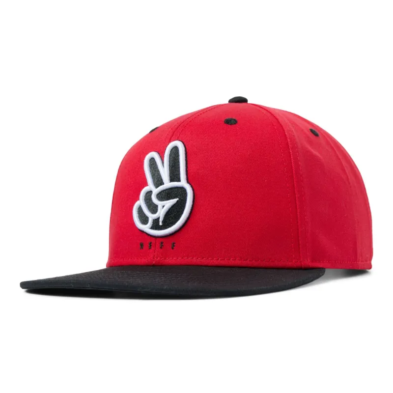 HARDWOOD PEACE SNAPBACK HAT - RED sold by Neff