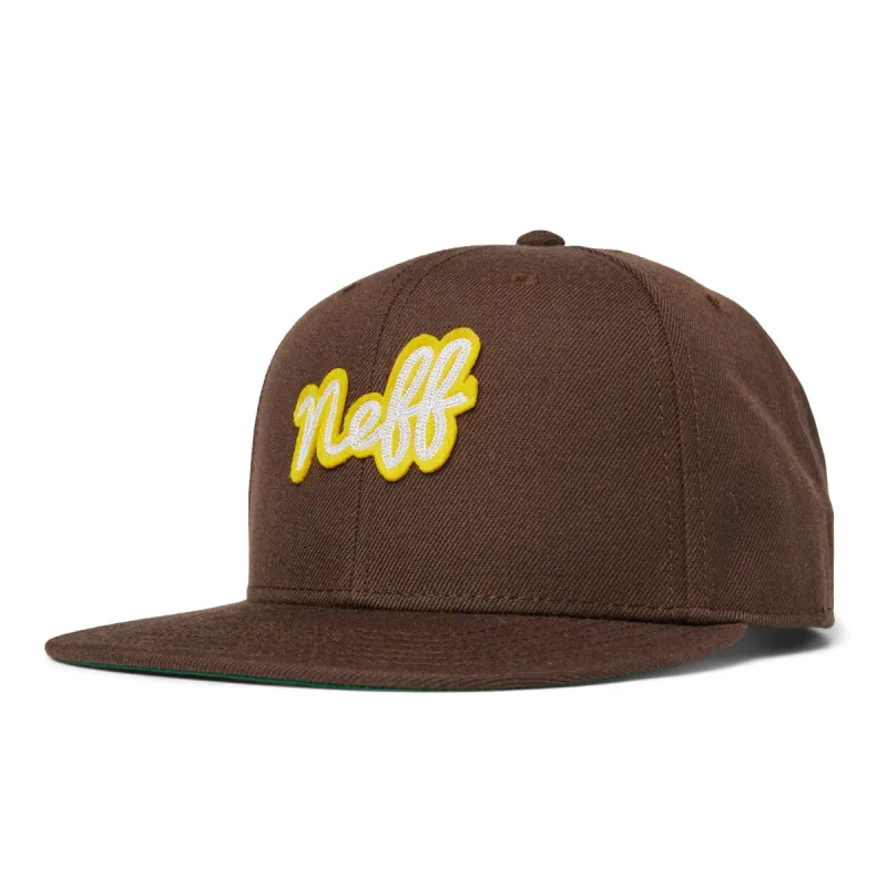 DIAMOND SCRIPT SNAPBACK HAT - BROWN sold by Neff