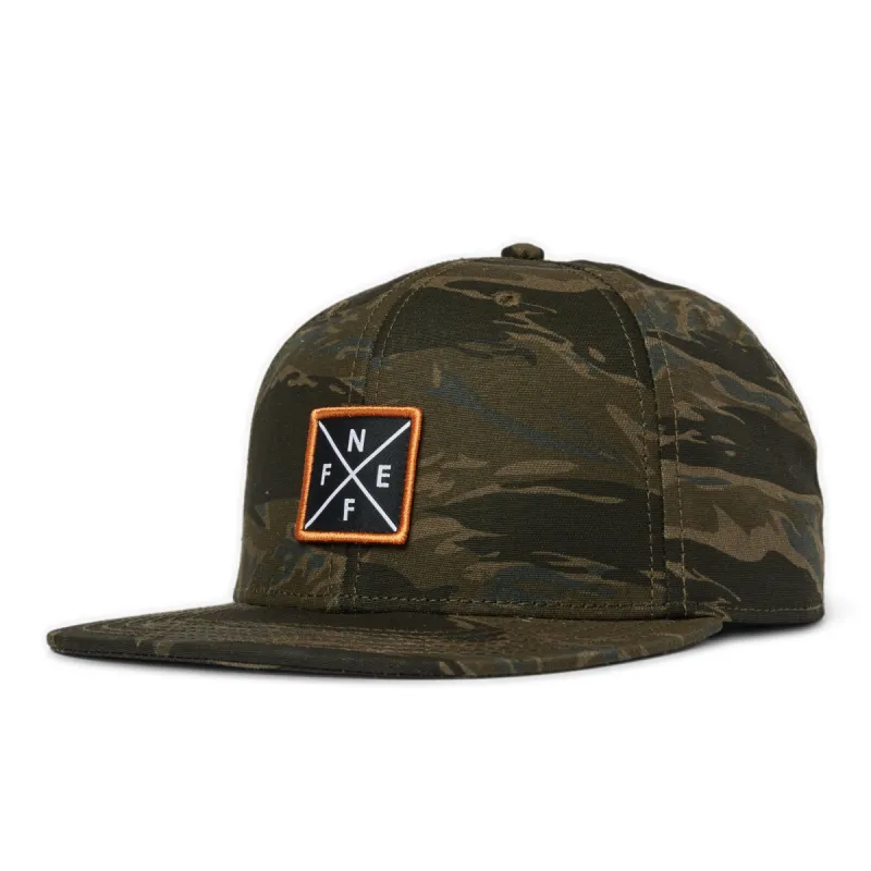 TILTED PATCH SNAPBACK HAT - GREEN CAMO sold by Neff