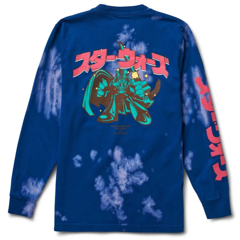 STAR WARS VADER MANGA LONG SLEEVE TEE - BLUE BLEACH WASH sold by Neff