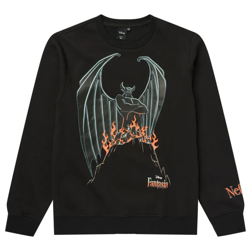 DISNEY FANTASIA CHERNABOG CREW SWEATSHIRT - BLACK sold by Neff