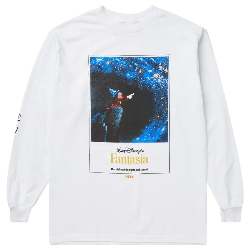 DISNEY FANTASIA MAGIC MOUNT LONG SLEEVE TEE - WHITE sold by Neff