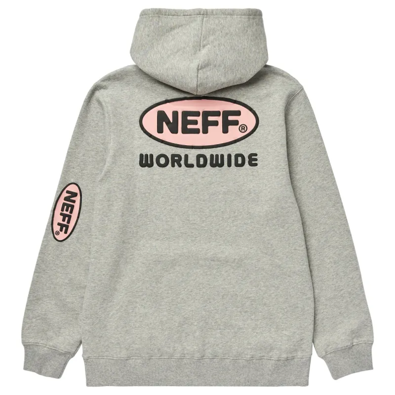WORLDWIDE PULLOVER HOODIE - HEATHER GREY sold by Neff