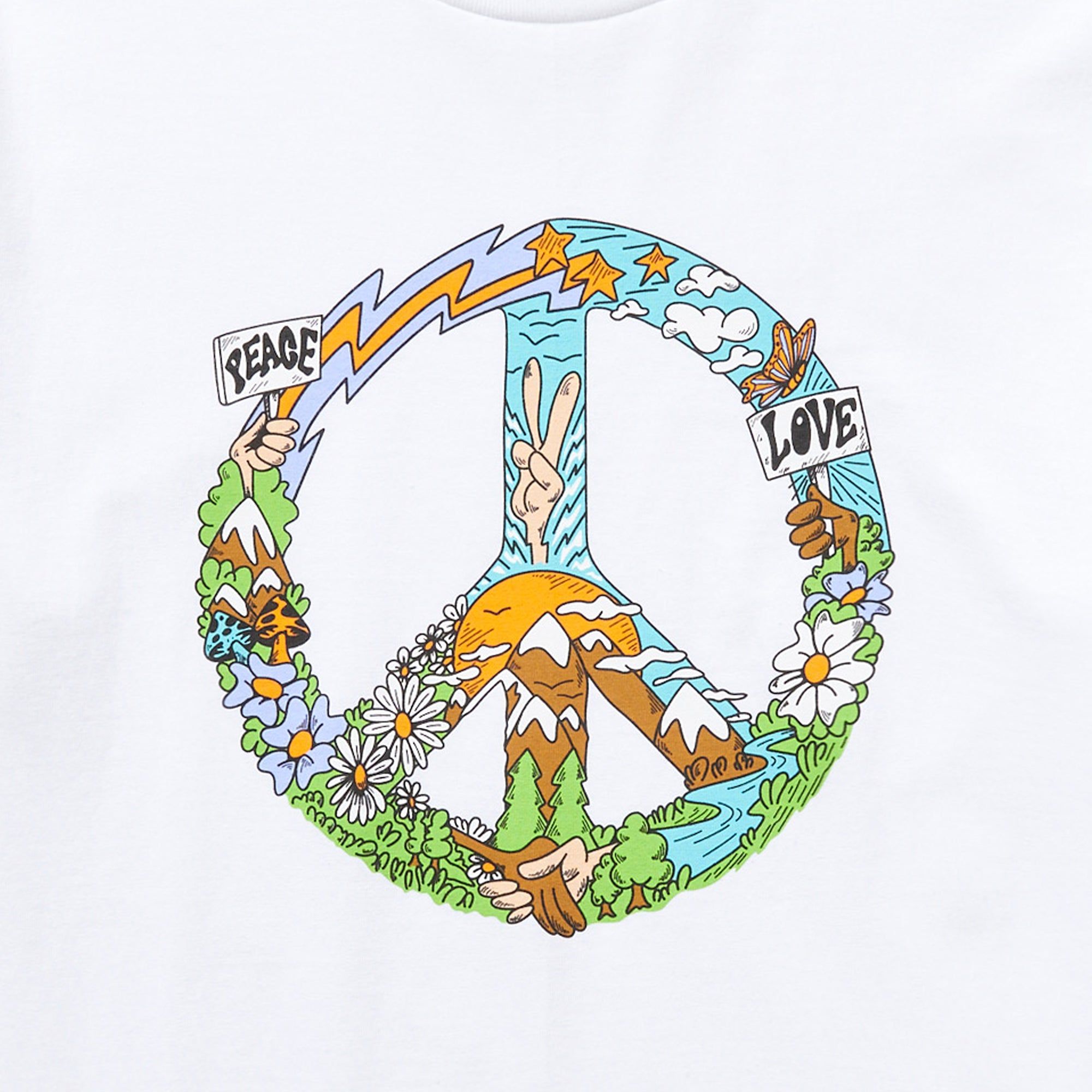 PEACE AND LOVE TEE - WHITE sold by Neff product image thumbnail 2