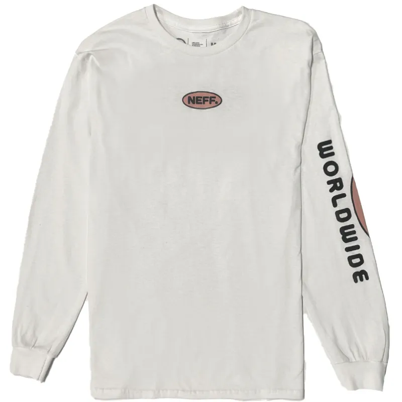 WORLDWIDE LONG SLEEVE TEE - WHITE sold by Neff