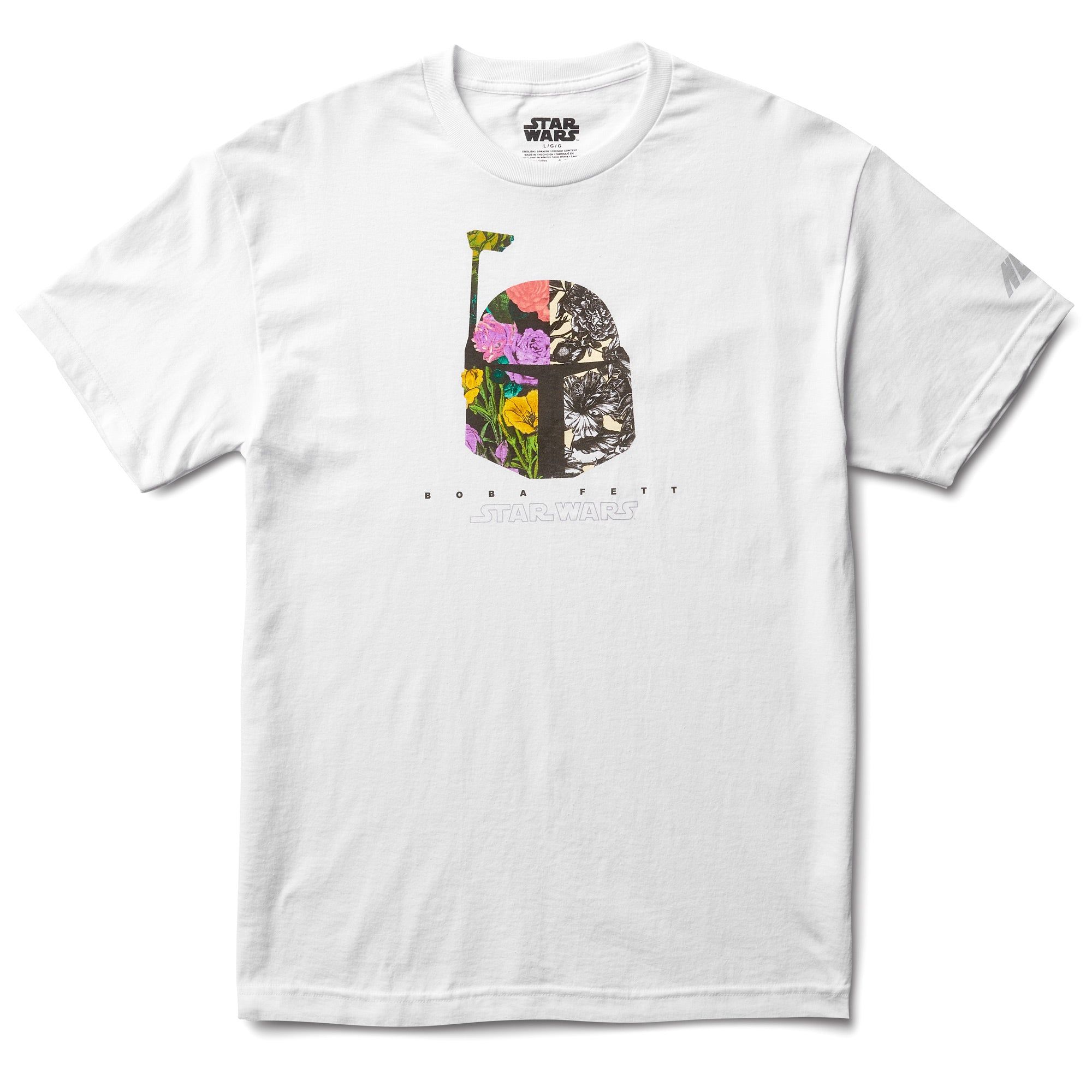 STAR WARS BOBA FETT FLOWERS TEE - WHITE sold by Neff