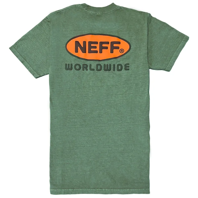 WORLDWIDE TEE - GREEN PIGMENT sold by Neff