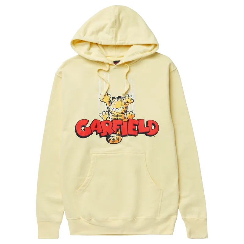 GARFIELD CLAWED PULLOVER HOODIE - LIGHT YELLOW sold by Neff