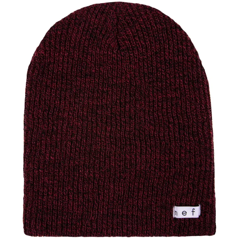 DAILY HEATHER BEANIE - MAROON BLACK sold by Neff
