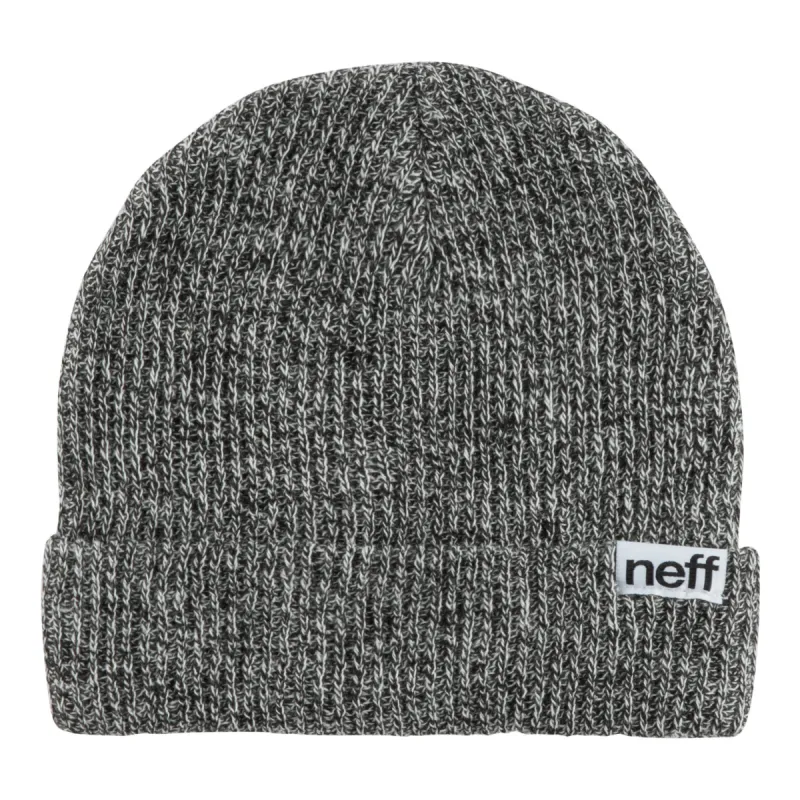 FOLD HEATHER BEANIE - BLACK WHITE sold by Neff