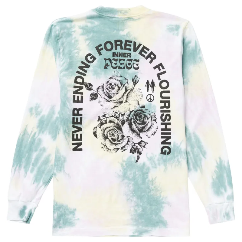 FOREVER FLOURISH LONG SLEEVE TEE - PURPLE TIE DYE sold by Neff