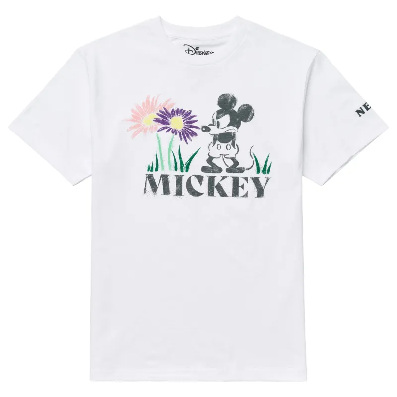 MICKEY MOUSE FLOWER TEE - WHITE sold by Neff