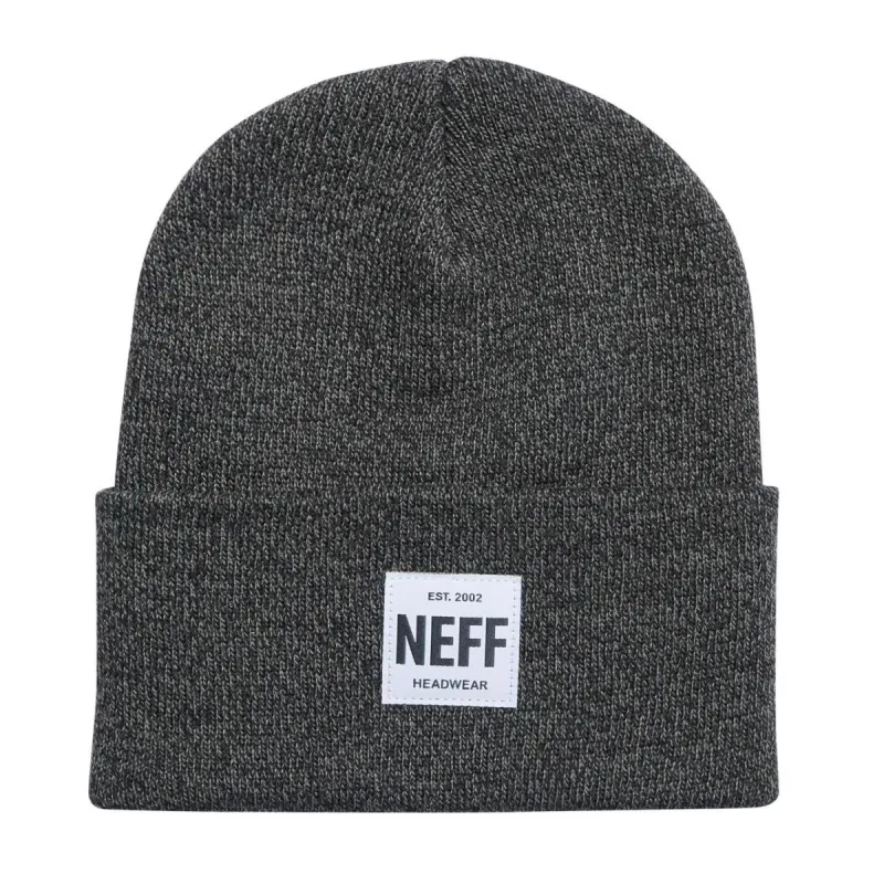 LAWRENCE BEANIE - BLACK HEATHER sold by Neff