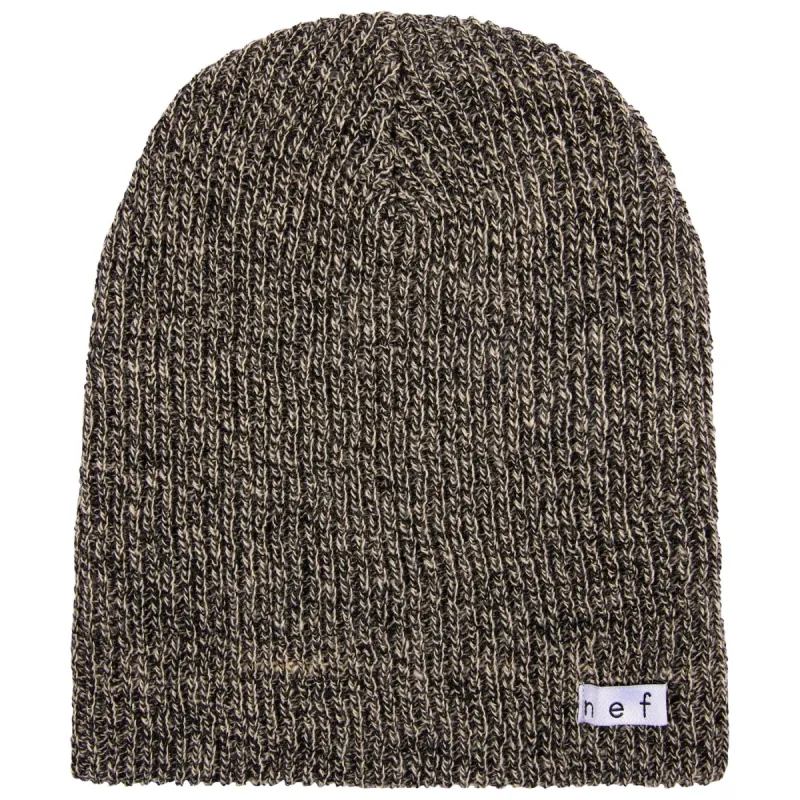 DAILY HEATHER BEANIE - TWILL BLACK sold by Neff