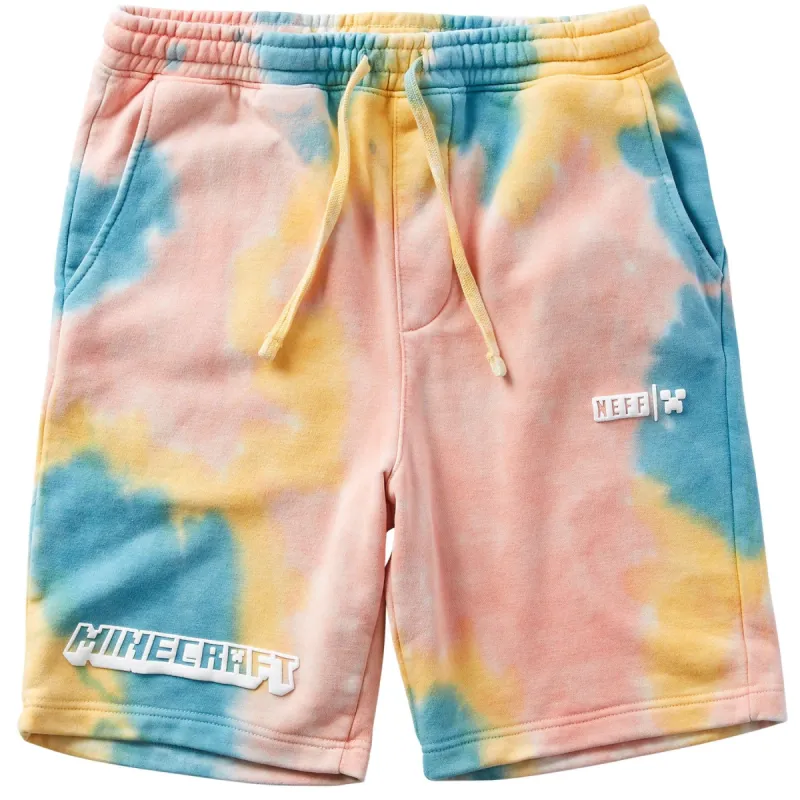 REALM SWEATSHORTS - PINK TIE DYE sold by Neff