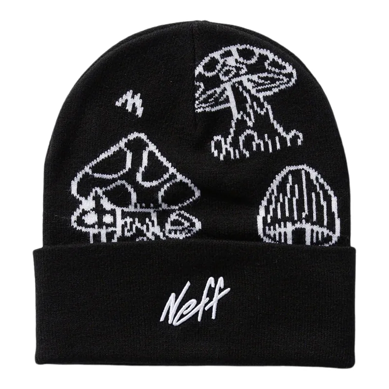 SHROOM LANDSCAPE BEANIE - BLACK sold by Neff