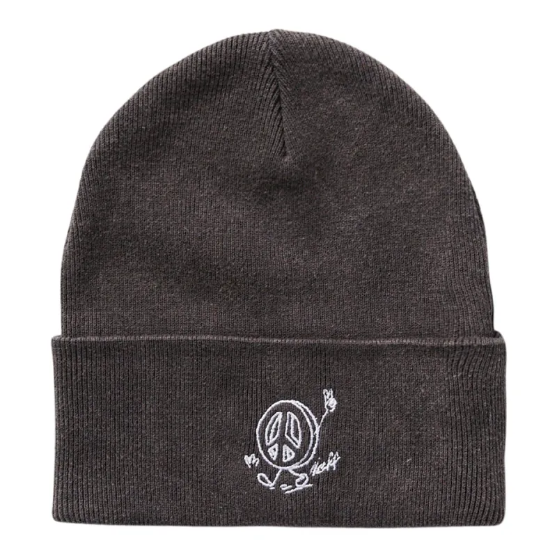 PEACE GONE BYE BEANIE - BLACK PIGMENT sold by Neff
