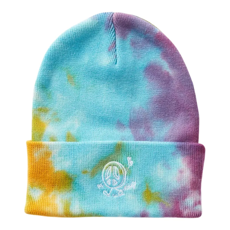 PEACE GONE BYE BEANIE - TIE DYE WASH sold by Neff
